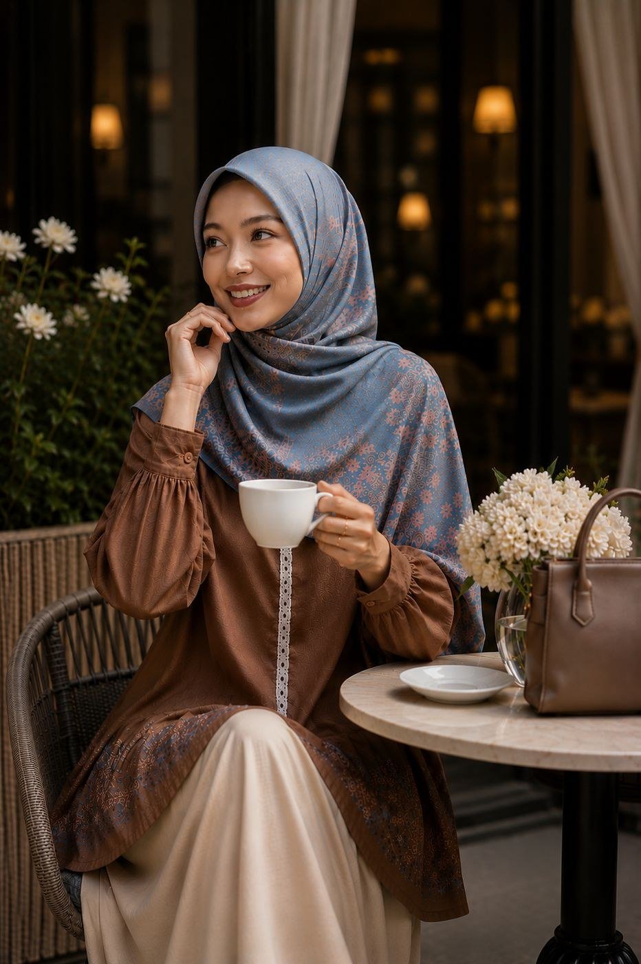 Poethree — elegant modern Muslim woman